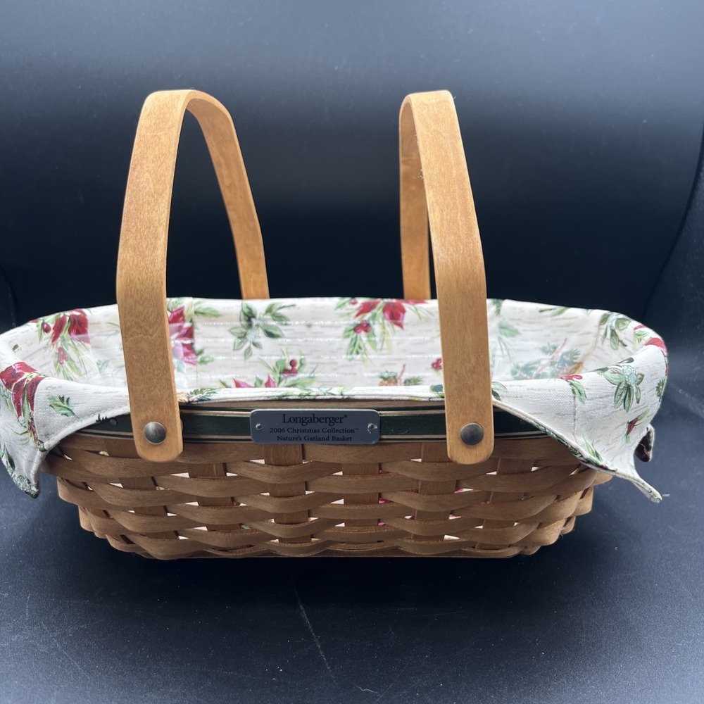🎄 Longaberger 2006 Christmas Collection Nature's Garland Basket Combo 🧺✨